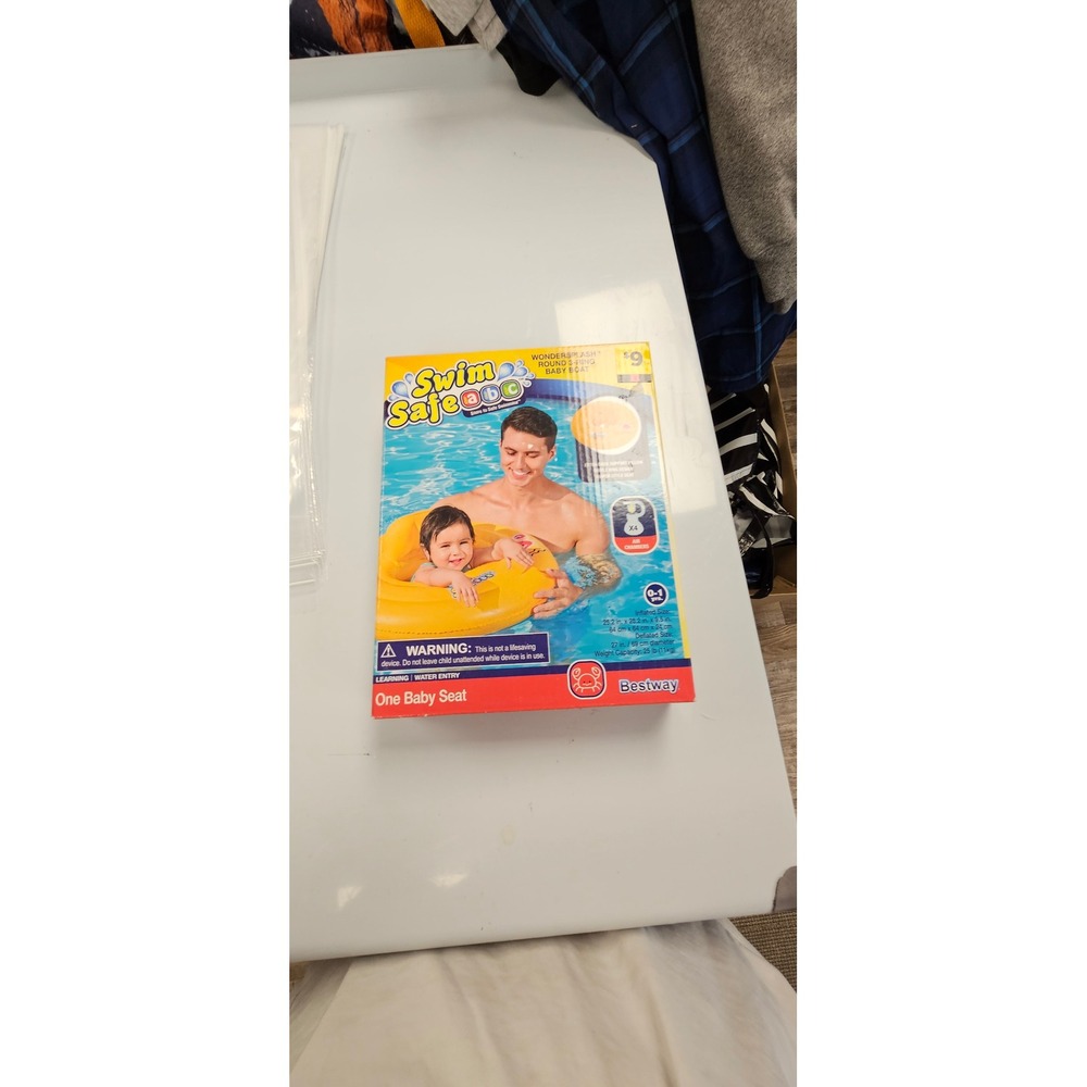Bestway Swim Safe ABC Wondersplash Round 3-Ring Baby Boat Yello Inflatable 32027